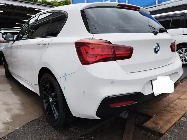 BMW 1シリーズ 板金塗装事例｜クオーター／バンパー／ロッカーパネル3点補修＋OBD診断まで対応【横浜市都筑区】